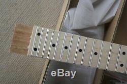 Best 1 set unfinished Guitar Neck and body DIY color assembly Electric guitar