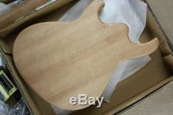Best 1 set unfinished Guitar Neck and body DIY color assembly Electric guitar