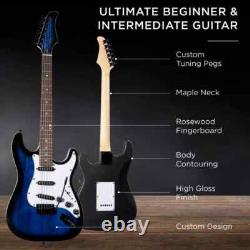 Best Choice Products 39in Full Size Beginner Electric Guitar Kit with Case