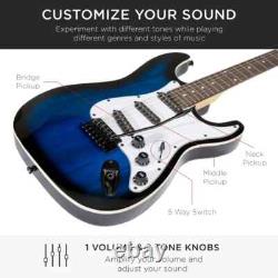 Best Choice Products 39in Full Size Beginner Electric Guitar Kit with Case