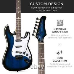 Best Choice Products 39in Full Size Beginner Electric Guitar Kit with Case