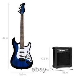 Best Choice Products 39in Full Size Beginner Electric Guitar Kit with Case