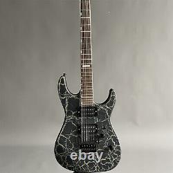 Black Crack Style ST Electric Guitar HH Pickup Black Floyd Rose Bridge Set In