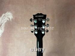 Black SG 6 string electric guitar Cross pearl set with mahogany body in stock