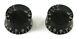 Black Speed Knobs (metric) For Epiphone & Import Guitars (set Of 2) New