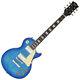 Blitz By Aria Electric Guitar Les Paul See-through Blue Blp-450 Sbl Withgig Bag