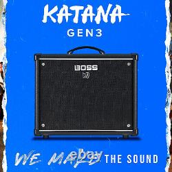 Boss Katana Gen 3 50W 1x12 Inch Combo Guitar Black Amplifier Bundle