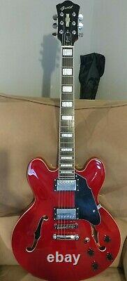 Brand New Grote Semi Hollow Electric Guitar Cherry Red. Set up. Gig Bag. ES335