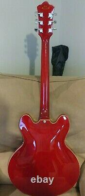 Brand New Grote Semi Hollow Electric Guitar Cherry Red. Set up. Gig Bag. ES335