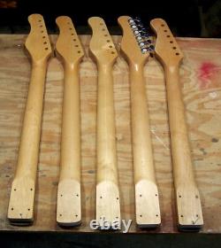 Build Guitars! Luthiers Lot-5 Fretted & Finished Stratocaster &Telecaster Necks