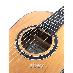 Caraya Parlor Cedar Top Built-In Pickups/Tuner Acoustic Guitar Natural PARLOR6