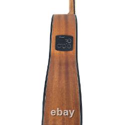 Caraya Parlor Cedar Top Built-In Pickups/Tuner Acoustic Guitar Natural PARLOR6