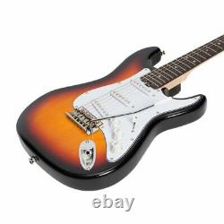 Casino ST-Style Short Scale 3/4 Size Electric Guitar Set Trans Sunburst