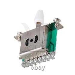 Chrome Metal Guitar Pickup Toggle Switch 5 Way With White Hat