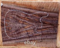 Claro Figured Walnut Wood 0575 Luthier 5A Guitar Top Set 25 x 20.5 x. 500