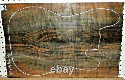 Claro Walnut Figure Wood 9576 Luthier Solid Body Guitar Top Set 22x 14.5x. 500