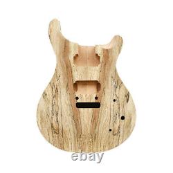 Coban Guitar DIY Kit Spalted Maple Set in Neck PR830 Chrome Fitting NO Soldering