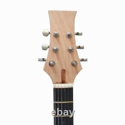 Coban Guitar DIY Kit Spalted Maple Set in Neck PR830 Chrome Fitting NO Soldering