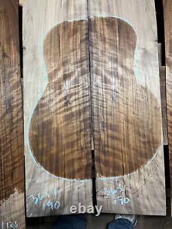 Colorful quilt curly black walnut tonewood guitar luthier set back sides