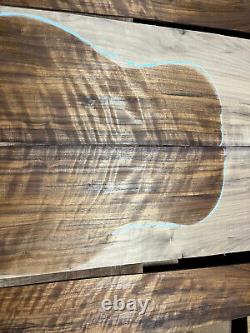 Colorful quilt curly black walnut tonewood guitar luthier set back sides