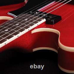 Cort Source Red Cherry Semi Hollow Alnico Set Neck Chamber Maple Electric Guitar