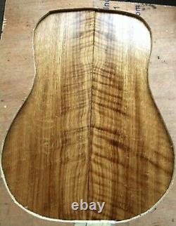 Curly quartersawn white oak acoustic guitar tonewood back and sides set 1527