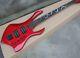 Custom 4 Strings Red Set-in Electric Bass With Rosewood Fretboard Abalone Inlay