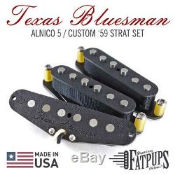 Custom'59 Strat Pickup Set for Stratocaster Guitar Scatter Wound ALNICO 5