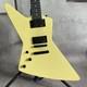 Custom Cream Yellow Explorer Electric Guitar Hpl Fretboard 22 Frets Set In Joint
