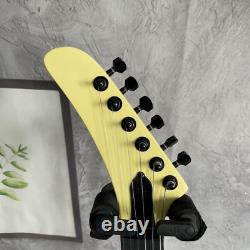 Custom Cream Yellow Explorer Electric Guitar HPL Fretboard 22 Frets Set in Joint