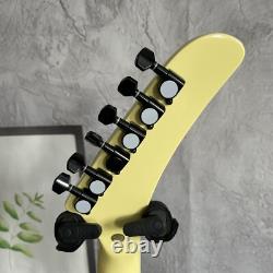 Custom Cream Yellow Explorer Electric Guitar HPL Fretboard 22 Frets Set in Joint