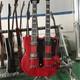 Custom Double Neck Red Solid Body Sg Electric Guitar 12+6 String Set In Joint