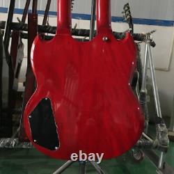 Custom Double Neck Red Solid Body SG Electric Guitar 12+6 String Set in Joint