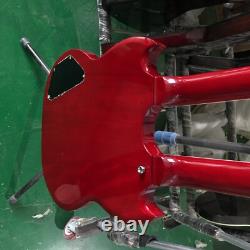 Custom Double Neck Red Solid Body SG Electric Guitar 12+6 String Set in Joint
