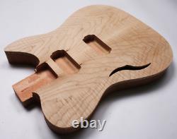 Custom TL Thinline Electric Guitar Body 10mm Flame Maple Top Bolt-on & Set-in