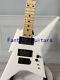 Custom White Electric Guitar Ironbird Basswood Body Hh Pickups Set In Joint