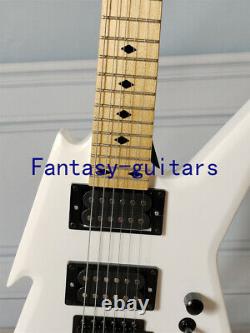 Custom White Electric Guitar Ironbird Basswood Body HH Pickups Set In Joint