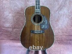 D-45 Solid Acacia acoustic guitar abalone setting Rosewood fingerboard pattern