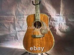 D-45 Solid Acacia acoustic guitar abalone setting Rosewood fingerboard pattern