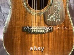 D-45 Solid Acacia acoustic guitar abalone setting Rosewood fingerboard pattern