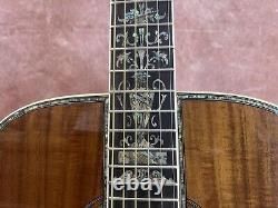 D-45 Solid Acacia acoustic guitar abalone setting Rosewood fingerboard pattern