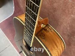 D-45 Solid Acacia acoustic guitar abalone setting Rosewood fingerboard pattern