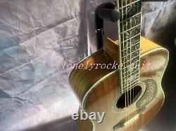 D-45 Solid Acacia acoustic guitar abalone setting Rosewood fingerboard pattern