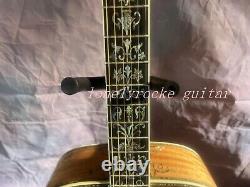 D-45 Solid Acacia acoustic guitar abalone setting Rosewood fingerboard pattern