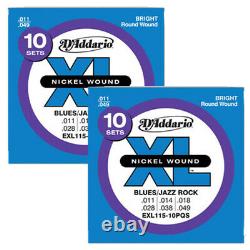 D'addario 20 Sets EXL115 11-49 Blues Jazz Rock Strings