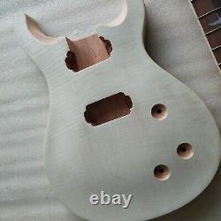 DIY 1 Set Unfinished Guitar Neck and Body PRS Style Electric Guitar kit