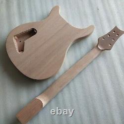 DIY 1 Set Unfinished Guitar Neck and Body PRS Style Electric Guitar kit