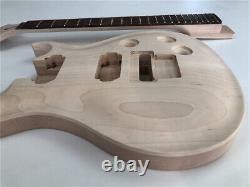 DIY 1 set Unfinished Guitar Neck And Body Electric Guitar Kit