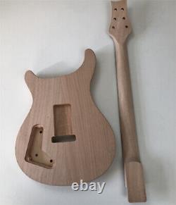 DIY 1 set Unfinished Guitar Neck And Body Electric Guitar Kit