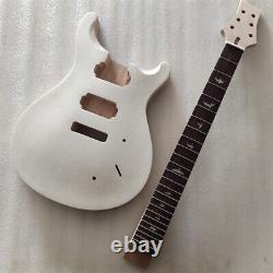 DIY 1 set Unfinished Guitar Neck And Body PRS Style Electric Guitar Kit